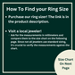 How to find your ring size