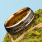 Mens Moss Agate Ring, Meteorite Ring for Men