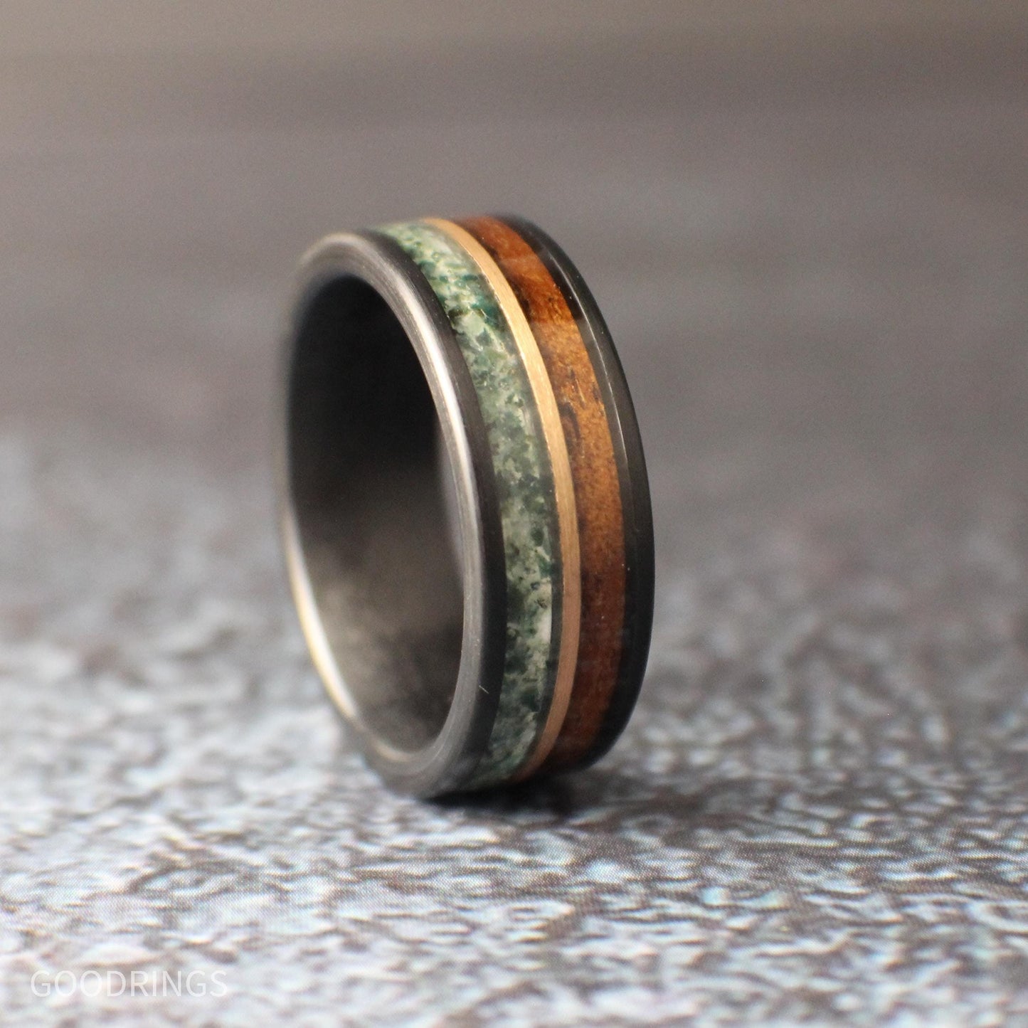 Men&#39;s Moss Agate Ring