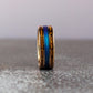 Fishing ring for men with whiskey barrel wood